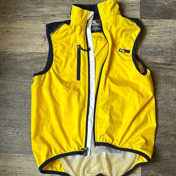NWT Vintage Polo Sport RLX Ralph Lauren Reflective Yellow Cycling Vest Womens XS - Picture 1 of 4